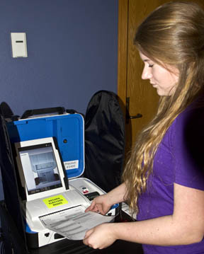Tabulator scans, records and stores your ballot.